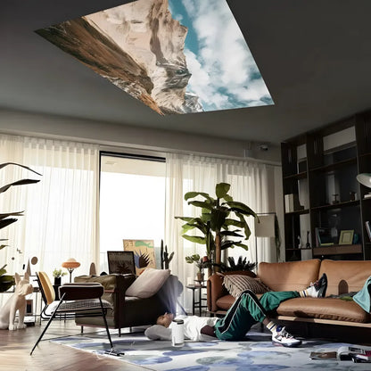 Mini proiettore HD portatile Android: base rotante 180°, autofocus, WiFi 6, Bluetooth e proiezione su muro o soffitto fino a 135”