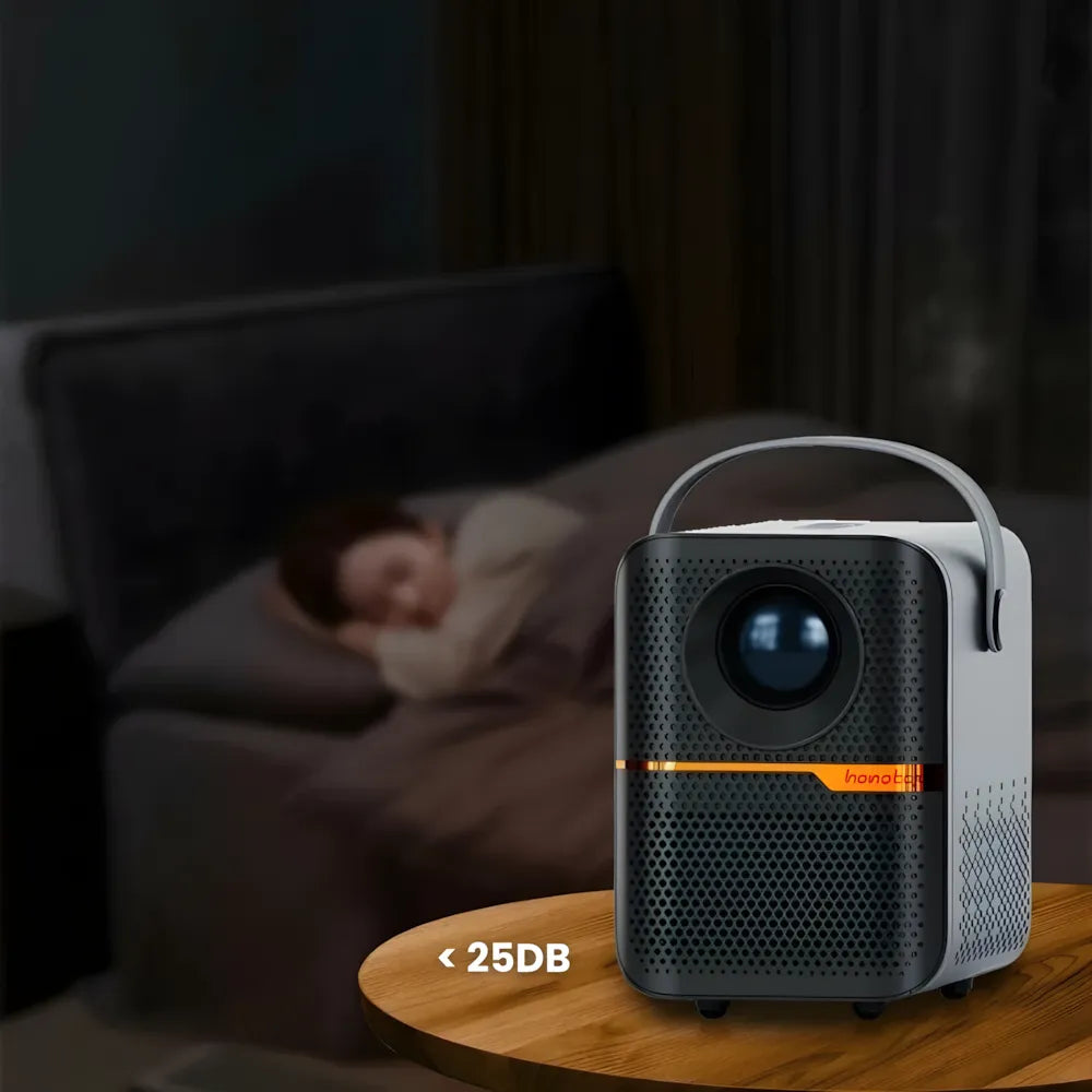 Mini proiettore portatile Android: 300 ANSI lumen, autofocus motorizzato, compatibile 6K, Wi-Fi e Bluetooth 5.3 per cinema ovunque