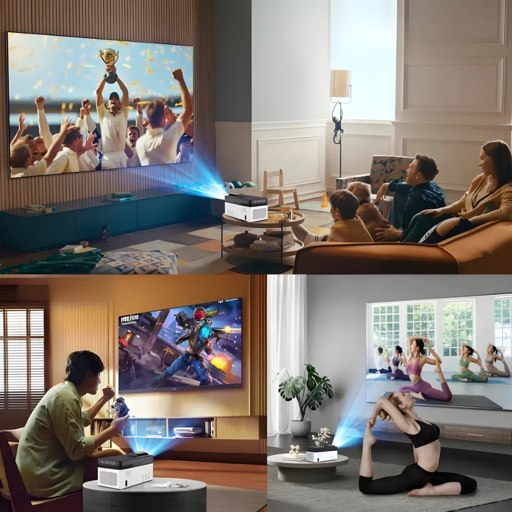 Proiettore home cinema ultra corta focale Full HD: Android 11, 900 ANSI lumen, autofocus, Wi-Fi 6 e immagine gigante a pochi centimetri dal muro