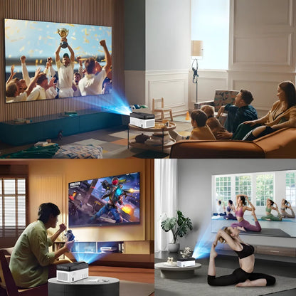 Proiettore home cinema ultra corta focale Full HD: Android 11, 900 ANSI lumen, autofocus, Wi-Fi 6 e immagine gigante a pochi centimetri dal muro