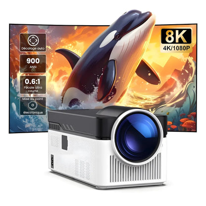 Proiettore home cinema ultra corta focale Full HD: Android 11, 900 ANSI lumen, autofocus, Wi-Fi 6 e immagine gigante a pochi centimetri dal muro