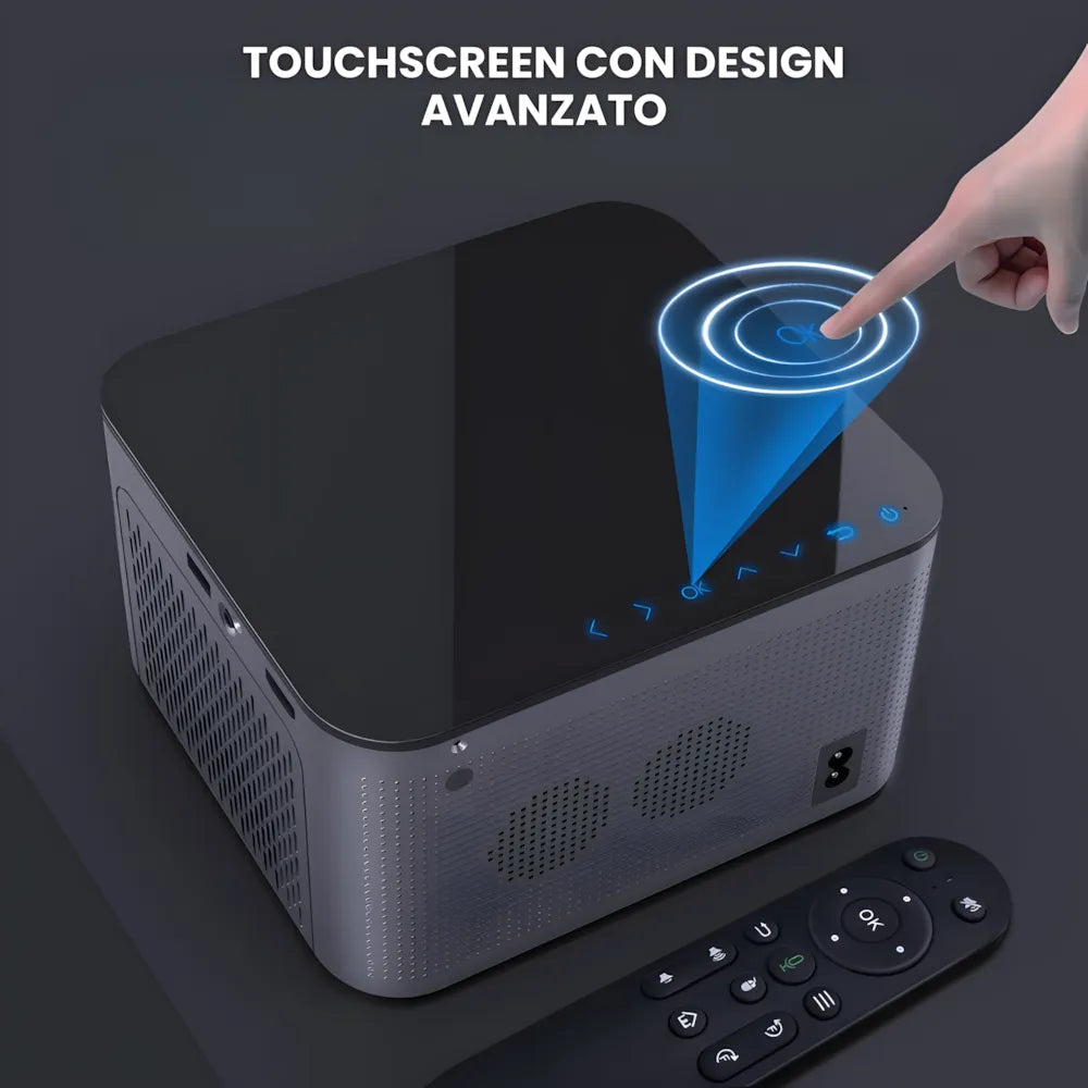 Proiettore Full HD Android con WiFi 6 e Autofocus: Cinema a casa in pochi secondi