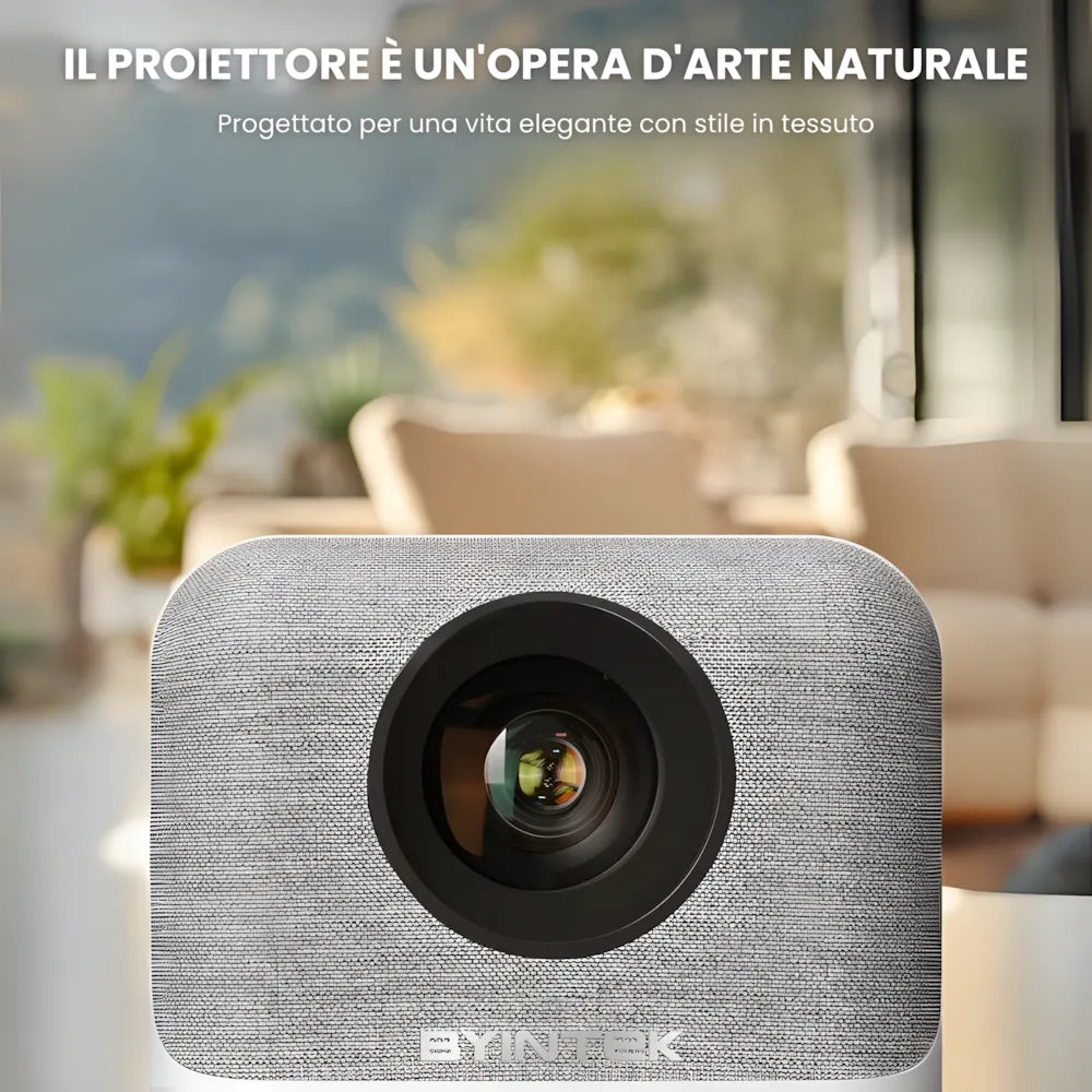Mini proiettore compatto Android: HD 720p, auto focus, 300 ANSI lumen, anti-polvere e streaming fino a 200 pollici senza box esterno