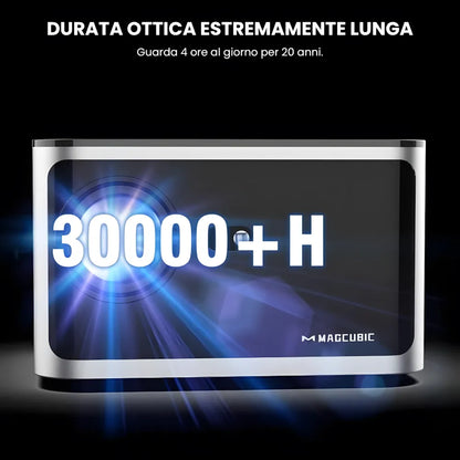 Proiettore Full HD Android con WiFi 6 e Autofocus: Cinema a casa in pochi secondi