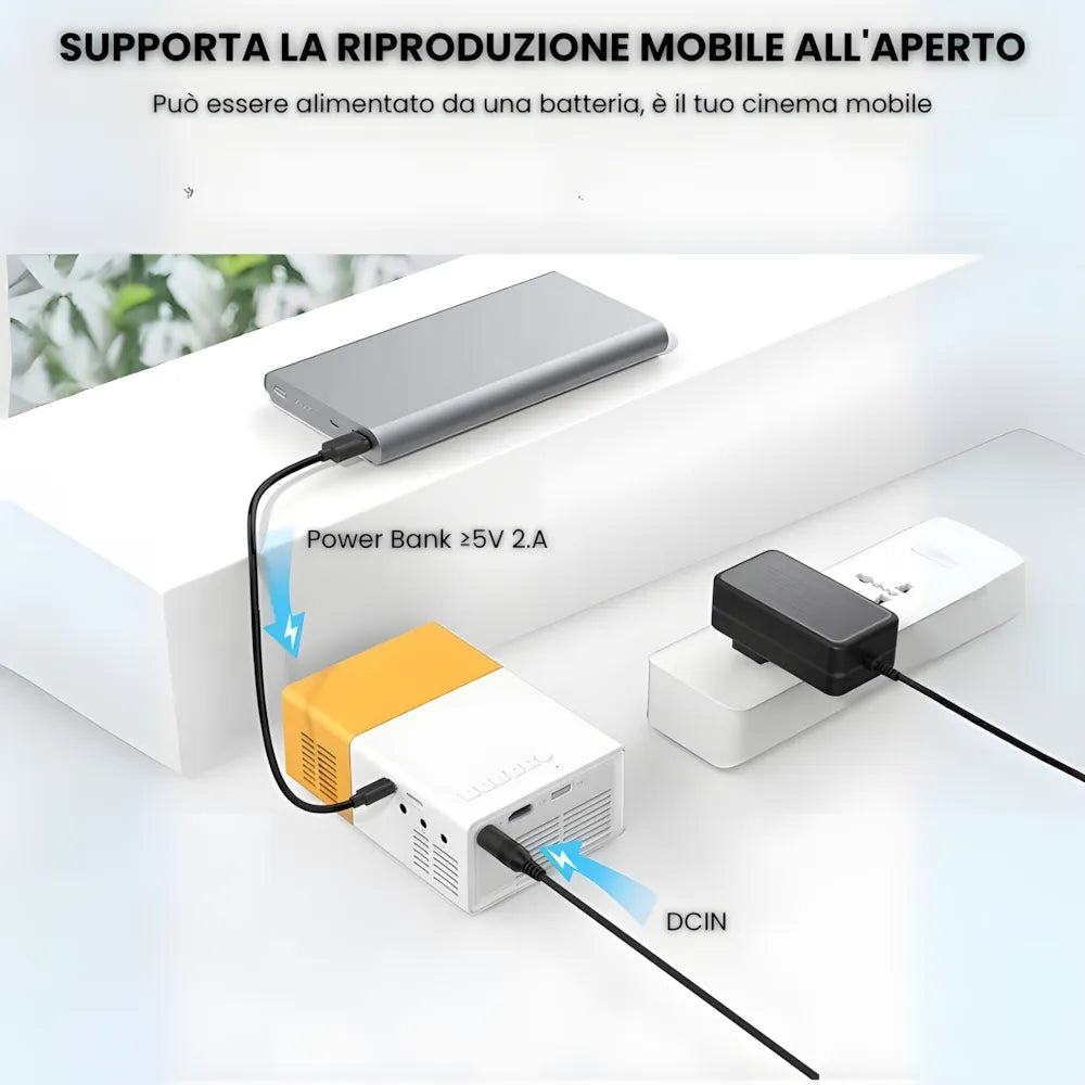 Mini Proiettore Portatile Plug & Play – Cinema Ovunque Senza Complicazioni