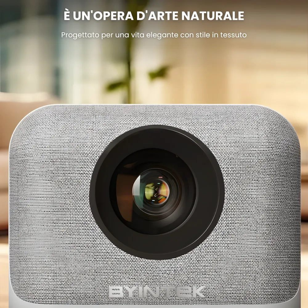 Mini proiettore compatto Android: HD 720p, auto focus, 300 ANSI lumen, anti-polvere e streaming fino a 200 pollici senza box esterno