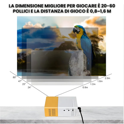 Mini Proiettore Portatile Plug & Play – Cinema Ovunque Senza Complicazioni