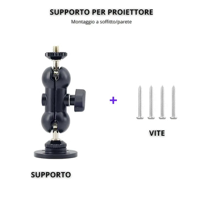 Proiettore portatile Full HD Android 11: autofocus, Wi-Fi 6, Bluetooth 5.2 supporto 180°, 420 ANSI lumen e streaming fino a 300 pollici ovunque