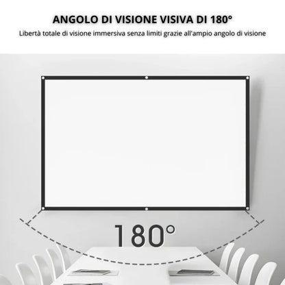 Schermo Portatile per Proiettore 180° con Colori Brillanti e Facile da Installare