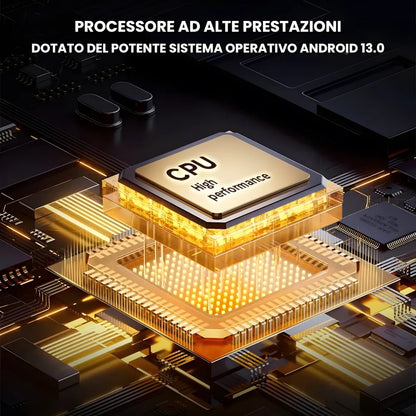 Mini proiettore portatile Android 13: 500 ANSI lumen, Wi-Fi 5G, rotazione 90°, plug and play per cinema ovunque