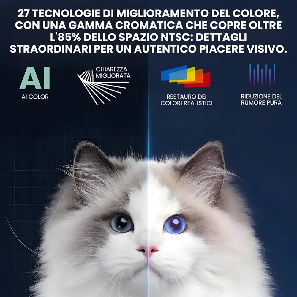 Mini proiettore portatile Android: 300 ANSI lumen, autofocus motorizzato, compatibile 6K, Wi-Fi e Bluetooth 5.3 per cinema ovunque