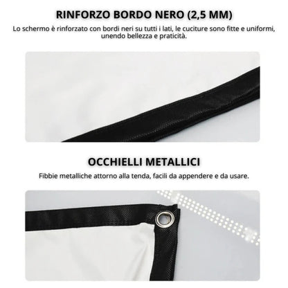 Schermo Portatile per Proiettore 180° con Colori Brillanti e Facile da Installare