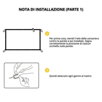 Schermo Portatile per Proiettore 180° con Colori Brillanti e Facile da Installare