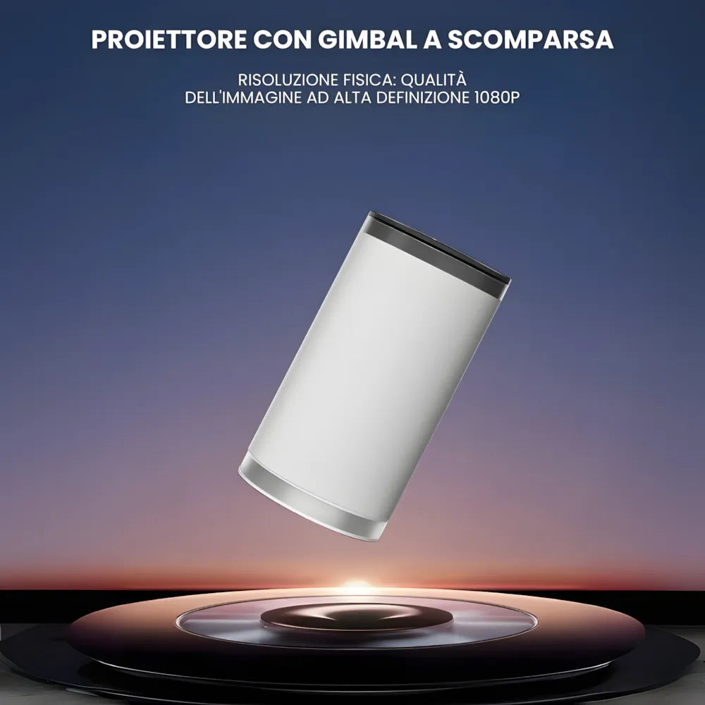 Mini proiettore portatile Android 13: 500 ANSI lumen, Wi-Fi 5G, rotazione 90°, plug and play per cinema ovunque